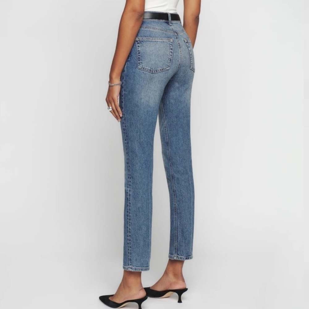 Reformation Liza Ultra High Rise Straight Jeans Size 24 NWT Sustainable Denim - Picture 4 of 12